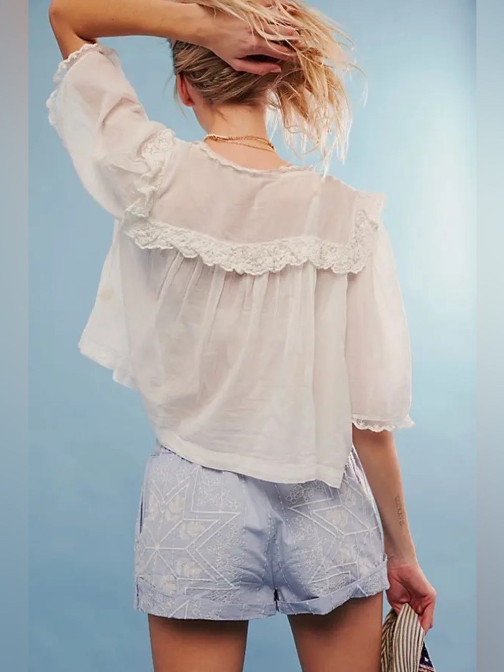 Free People Westover Embroidered Shorts Size Medium - Picture 2 of 7